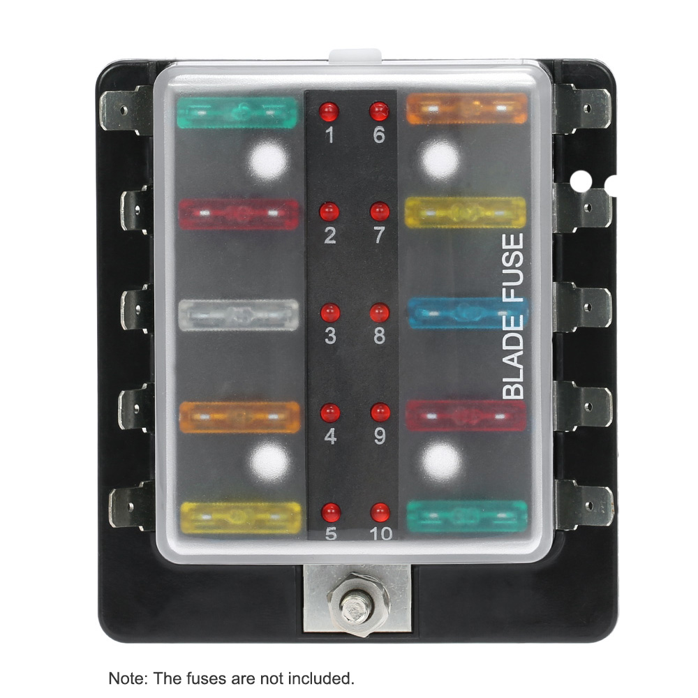 12 volt fuse holders truck fuse box 10 way blade fuse box holder with led warning light kit for car boat marine trike